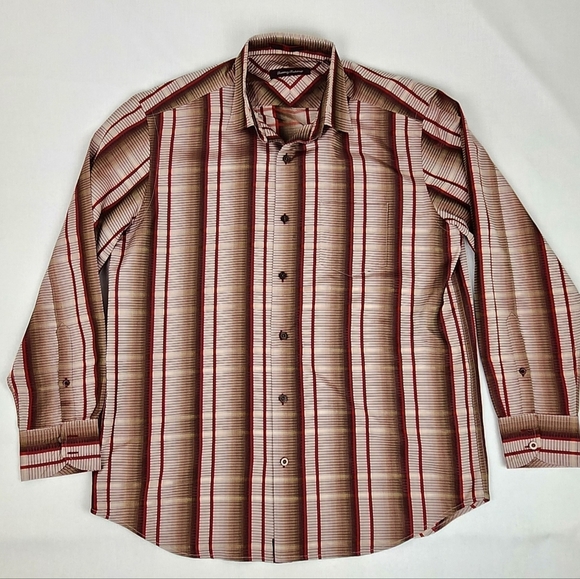 Tommy Bahama 100% Silk Button Down Pocket Dress Shirt - Picture 1 of 4